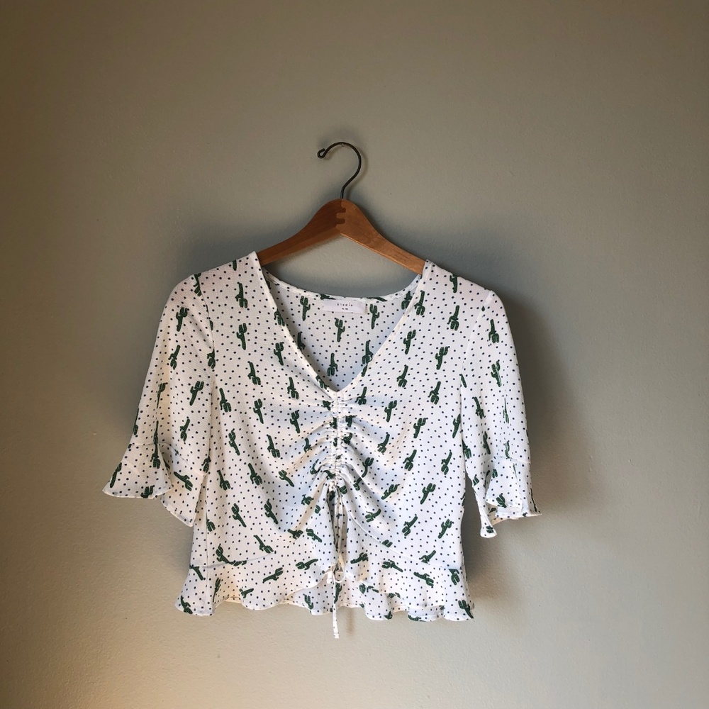 Elodie Cactus Print Blouse